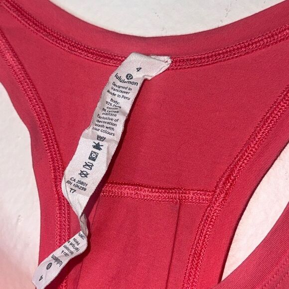 Lululemon Racerback Tank Womens Top Size 4 - Picture 3 of 5